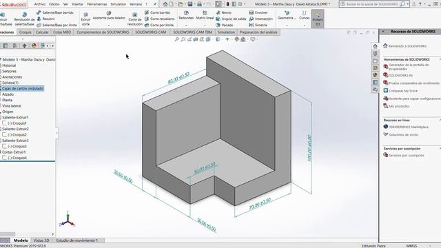 SOLIDWORKS Premium 2019 SP20 Modelo 3 Martha Daza y David AstaizaSLDPRT 2020 07 06 23 05 02 смотреть онлайн