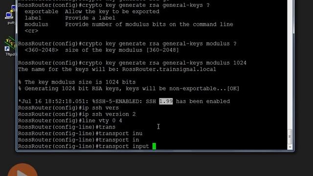 (Initial Router and Switch Configuration) 16 Enabling SSH смотреть онлайн