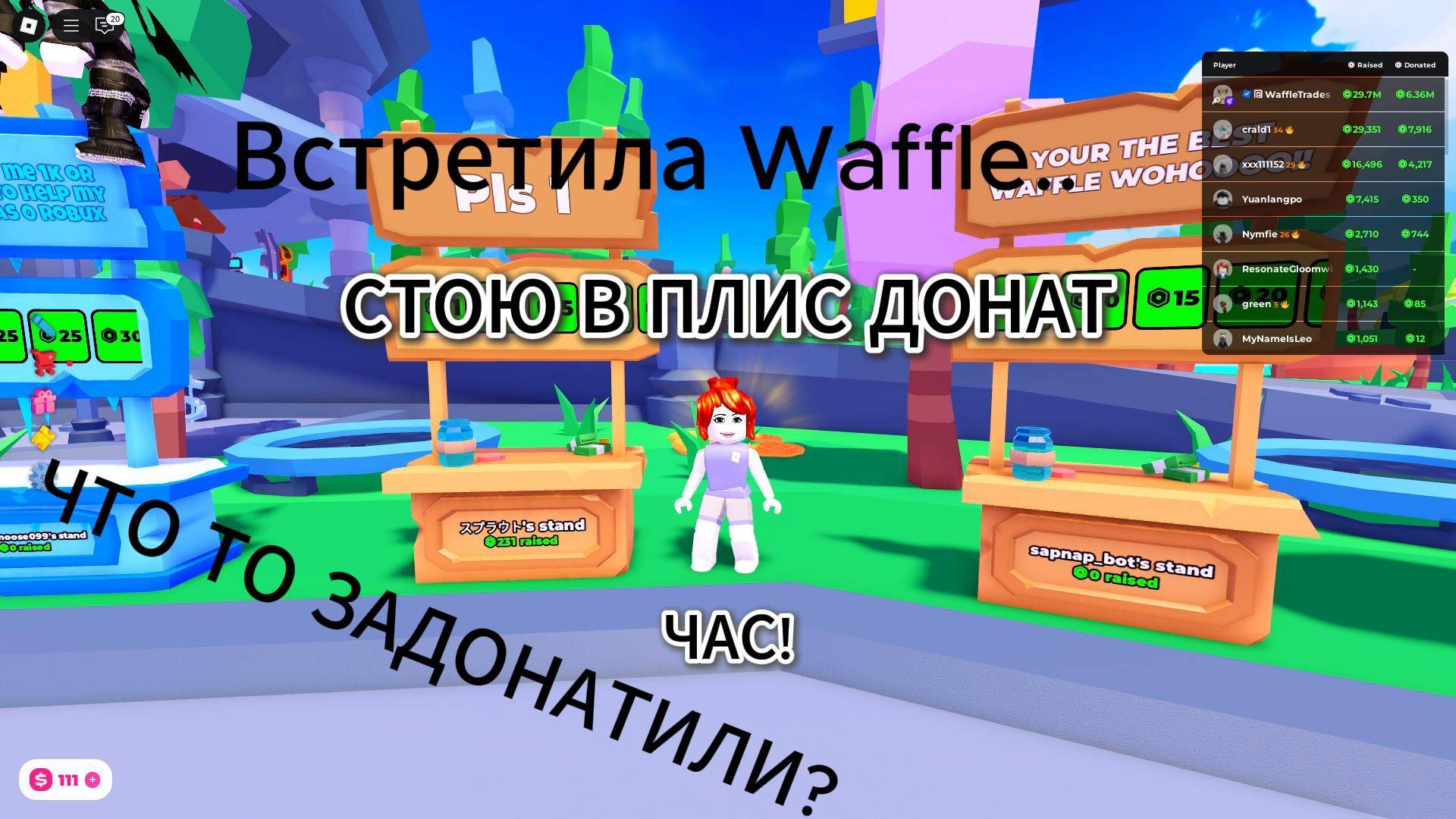 СТОЮ В ПЛИЗ ДОНАТЕ ЧАС! (Встретила Waffle?..)