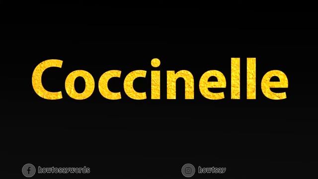 How To Pronounce Coccinelle смотреть онлайн