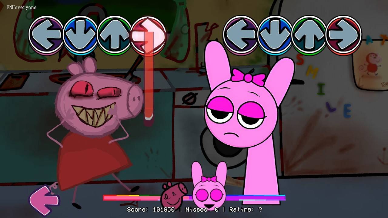 FNF Sprunki все фазы в норме vs Peppa.exe Поет Бекон. FNF Friday Night Funkin' смотреть онлайн