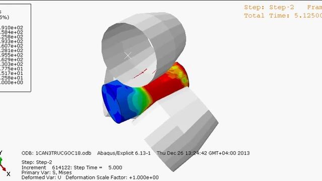 ABAQUS - Трехвалкоый стан винтовой прокатки смотреть онлайн