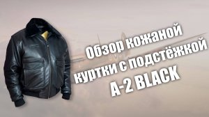 Лётная куртка кожаная с подстёжкой A-2 black