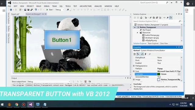 VB.NET 01 - transparent button смотреть онлайн