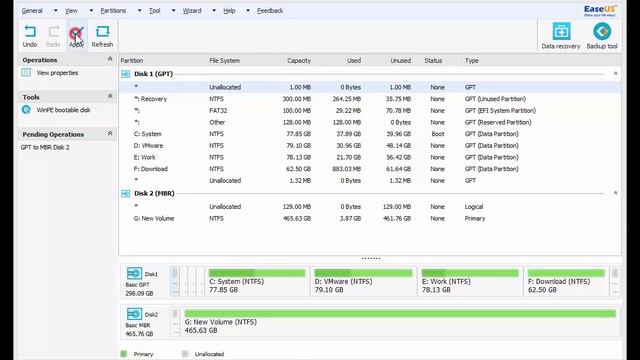 Convert GPT Disk to MBR смотреть онлайн