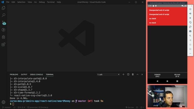 React Native - SmartMoney - 0903 - Instalando a biblioteca de gráficos смотреть онлайн