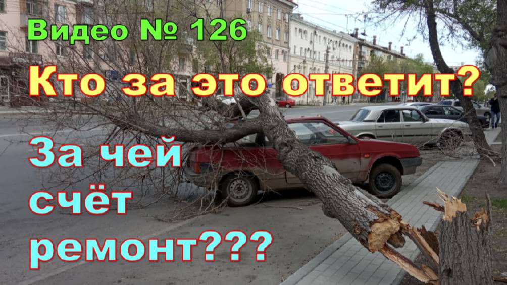 Дерево на машине!!! Припарковался неудачно. смотреть онлайн