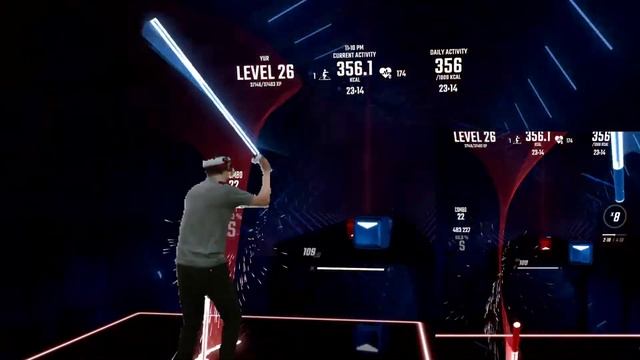 Beat Saber | Daydream Cafe - Kirara Magic Remix | Virtual Desktop, Quest 2 | Kinect Mixed Reality смотреть онлайн