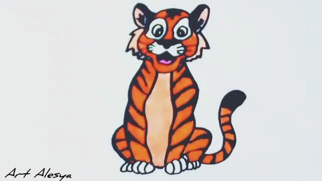 Как нарисовать тигра! смотреть онлайн