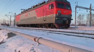 Интенсивное движение поездов РЖД на ЖД-станции "Тайшет" в Сибири | Железная дорога