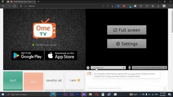 OBS Virtual cam in Ome.tv/Omegle 2022(NEW)