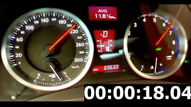 Acceleration Lexus IS F Top Speed 0 265 km⁄h смотреть онлайн