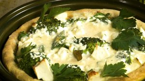 Киш лорен с рыбой и брокколи