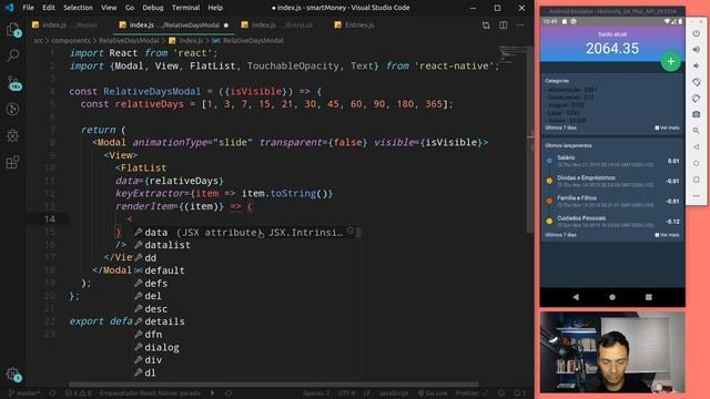 React Native - SmartMoney - 0721 - Estilizando a página Report - RelativeDate - Parte 2 смотреть онлайн