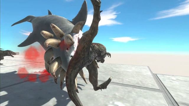 Megalodon vs T-REX FAMILY - Animal Revolt Battle Simulator смотреть онлайн