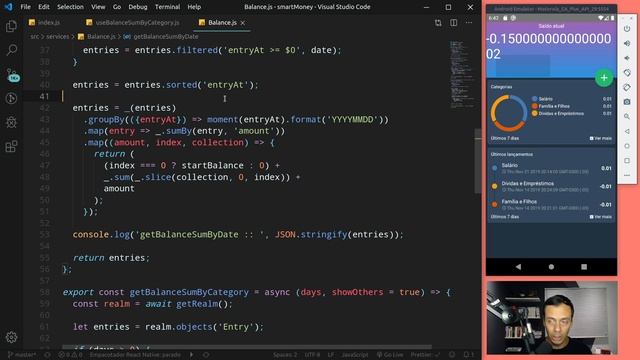 React Native - SmartMoney - 0909 - Ajustando os gráficos do relatório смотреть онлайн