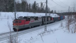 Полёты на дроне за поездами в снегопад на Транссибе | Железная дорога