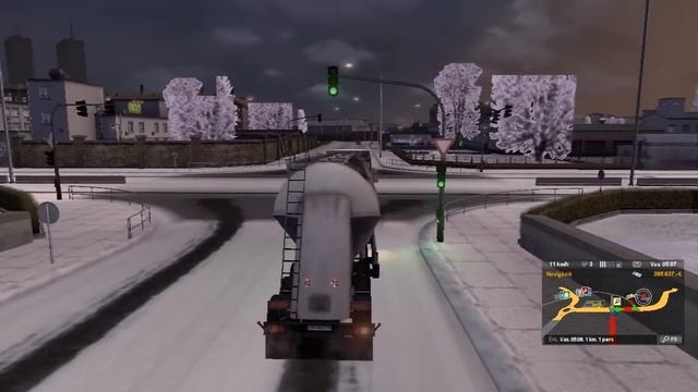 Euro Truck Simulator 2 - Special Transports: Cement (In the Snow) [HD] смотреть онлайн