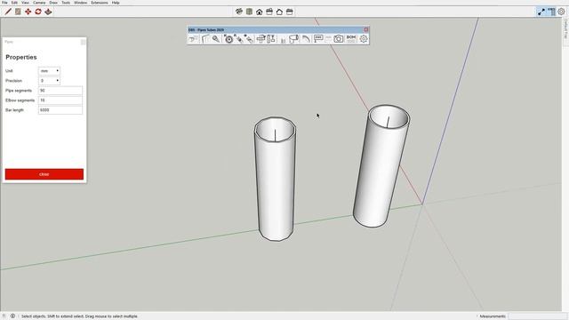 SketchUp Extension: Pipes Tubes 2020 - settings смотреть онлайн