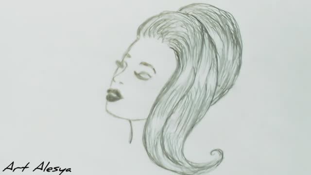 Рисую девушку простым карандашом! смотреть онлайн