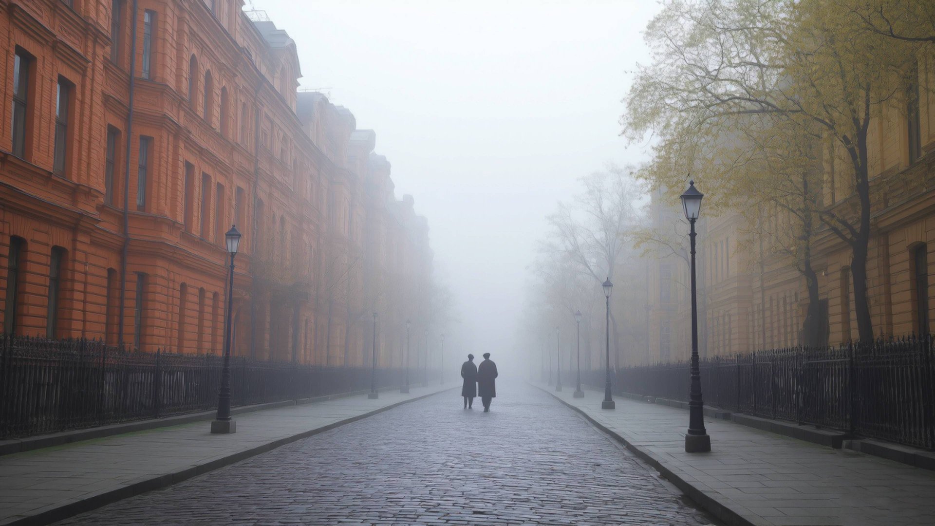 🇷🇺 Таинственный САНКТ-ПЕТЕРБУРГ. Туман полностью изменил город. смотреть онлайн