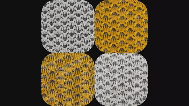 Нежный двухсторонний ажурный узор на машине Silver Reed