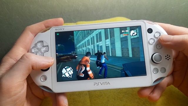 GTA Grand Theft Auto: San Andreas port gameplay on Sony PS Vita Slim Playstation Vita 3.65 Henkaku смотреть онлайн