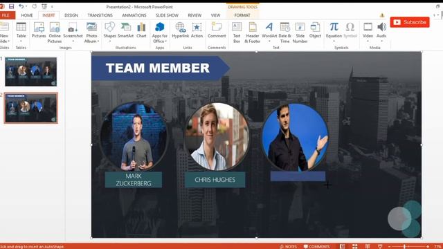Creative PowerPoint Team Intro Slide with Pictures and Animation Tutorial-PPT смотреть онлайн