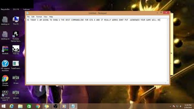 BEST COMMANDLINE GTA 4 100%WORKS