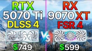 FSR 4 vs DLLS 4: RX 9070 XT 16 GB vs RTX 5070 Ti 16 GB - Test in 10 Games