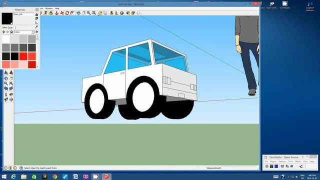 Using Sketchup 8 to Draw a Mini Car Part 5 смотреть онлайн