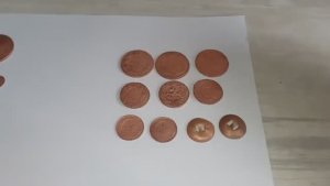 патинирование медных монет двумя способами_ медным купоросом с марганцовкой и серной мазью