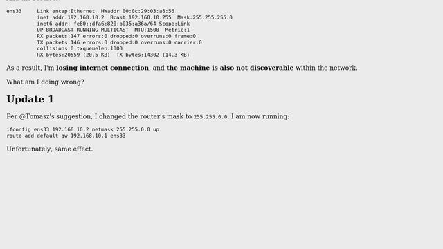 Unix & Linux: Change private IP address without losing internet access смотреть онлайн