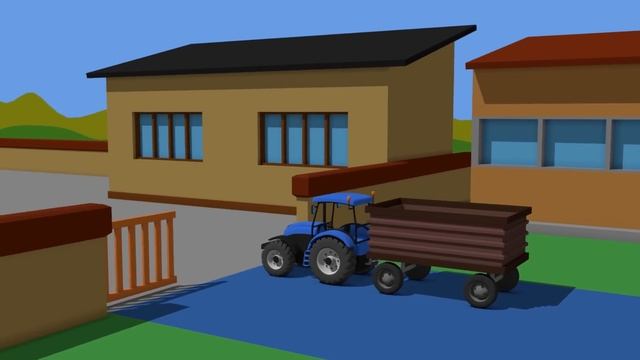 Tractors, Farm Machinery, Excavators, Bulldozer and Street Vehicles for Children - Video For kids смотреть онлайн