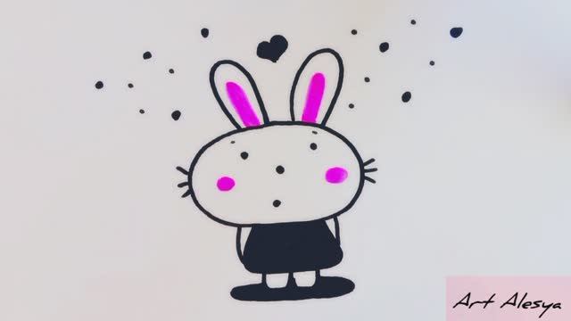 Как легко нарисовать милого зайчика! смотреть онлайн