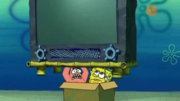 Губка Боб и Патрик играют с коробкой Часть 1