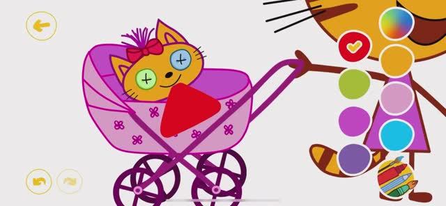 Три Кота! Мультик для детей "Раскраска - "Рисуем Карамельку 🐱 😺 смотреть онлайн