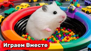 Лабиринт для Хомяка 🐹 БОЛЬШОЙ лабиринт для Умного Хомяка с ПОПИТОМ и МАЙНКРАФТ ЛОВУШКАМИ !
