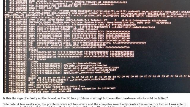 Ubuntu: Kernel Panic - not syncing: A hardware or a software issue? смотреть онлайн
