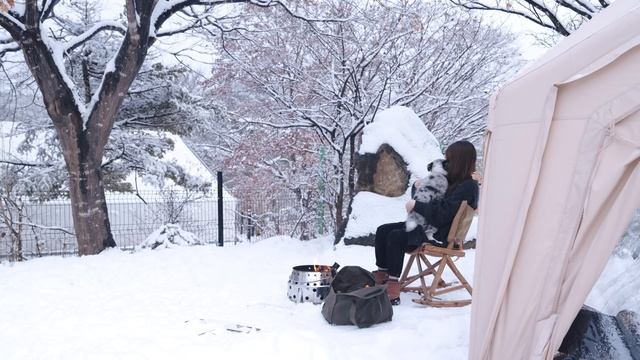 Ночевка в палатке зимой