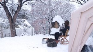 Ночевка в палатке зимой