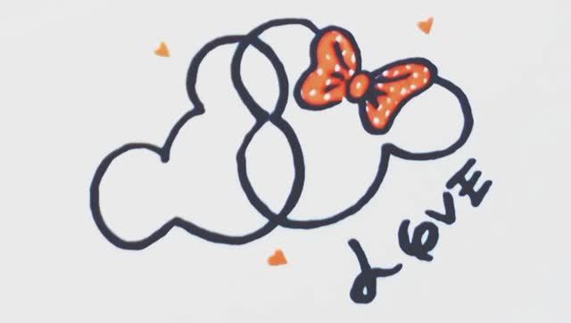 Простой рисунок с Микки и Минни Маус! смотреть онлайн