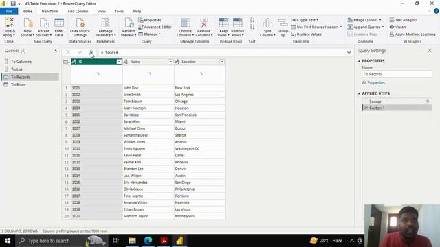 Power Query | M Language | How to Convert Table To Columns, Lists, Record & Rows in Power Query. смотреть онлайн