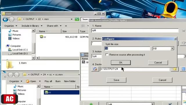 Automatically Split Files that Exceed a Specified Size Limit on Windows (2/2)-DropIt смотреть онлайн