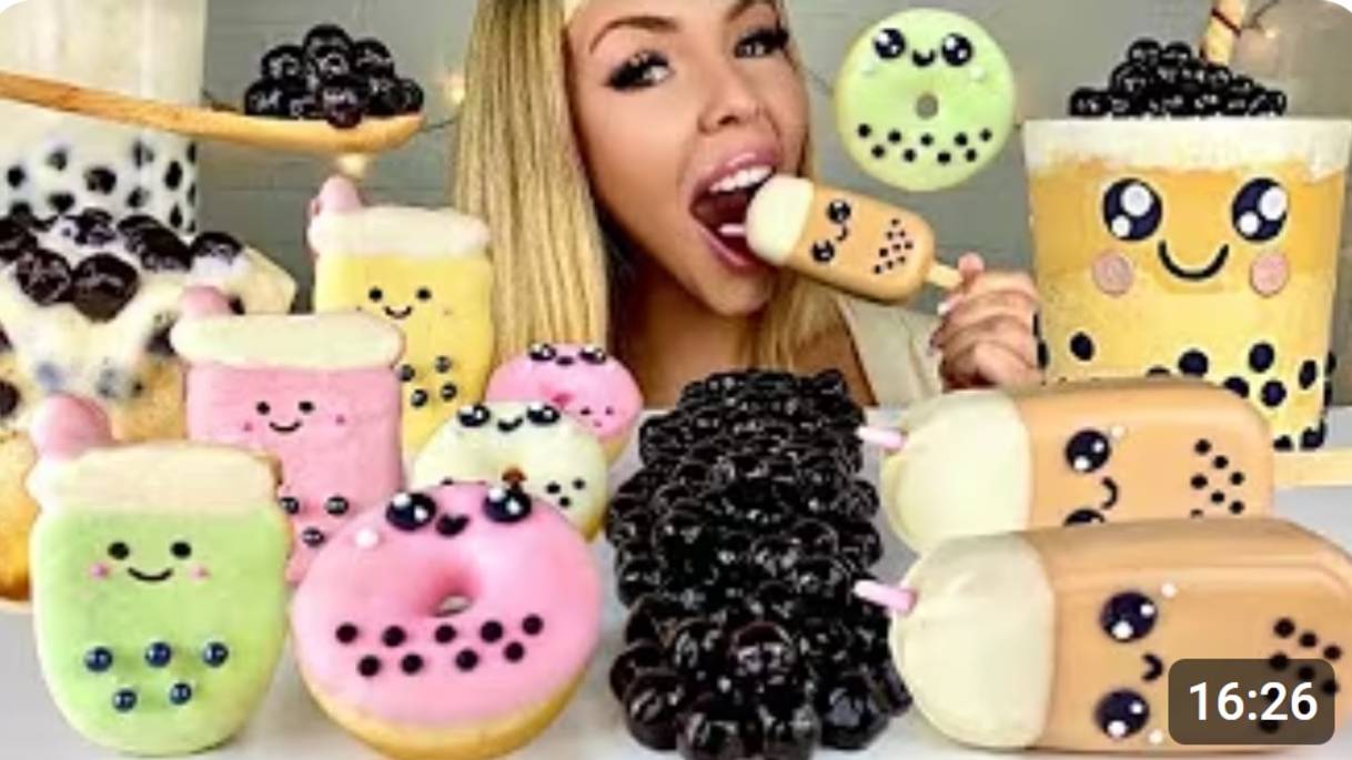 АСМР ПУЗЫРЬКОВЫЙ ЧАЙНЫЙ ТОРТ, ТАПИОКА, ТОРТ БОБА ЛАВА, ТОРТ Эскимо МУКБАНГ смотреть онлайн