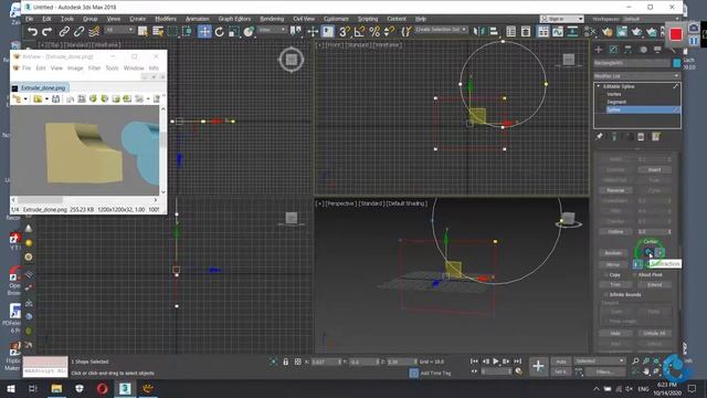 3DS Max I Shapes Lathe Extrude1 смотреть онлайн