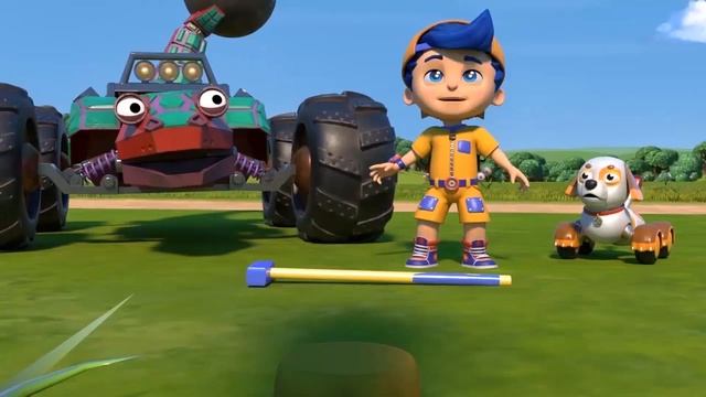 The CROCODILE ROCK CRUSHER is trapped in a CARNIVOROUS PLANT! - kids cartoons with trucks & animals смотреть онлайн