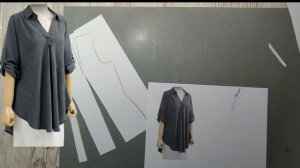 Моделирование. Блуза с фалдами. Выкройка № 1656.