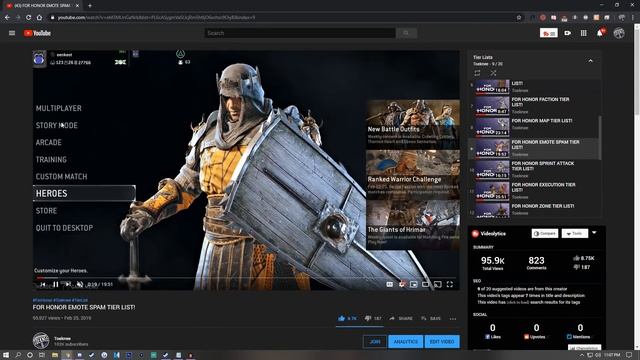 FOR HONOR TIER LISTS TIER LIST! смотреть онлайн