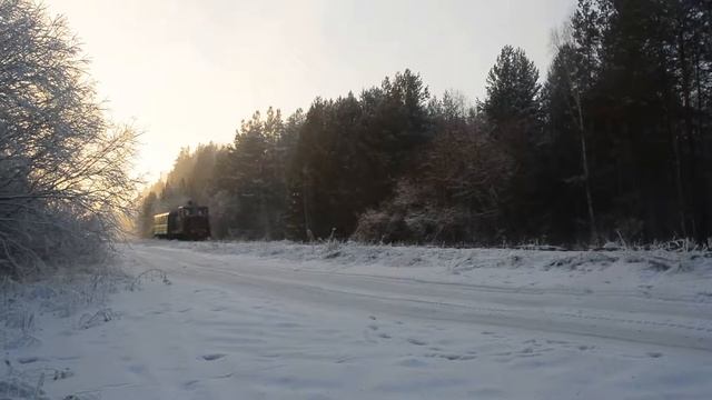 АУЖД. ТУ4-3088 с пассажирским поездом Синячиха - Строкинка